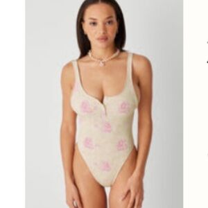 Floral Print One-Piece Swimsuit